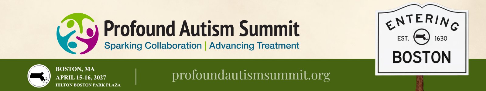 Profound Autism Summit 2027 banner with Boston dates and venue