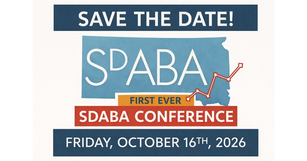 Save-the-date graphic for the first SDABA conference, Friday, October 16, 2026